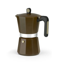 Monix Cafetera italiana Induction Cream M671012 de 12 tazas, marrón